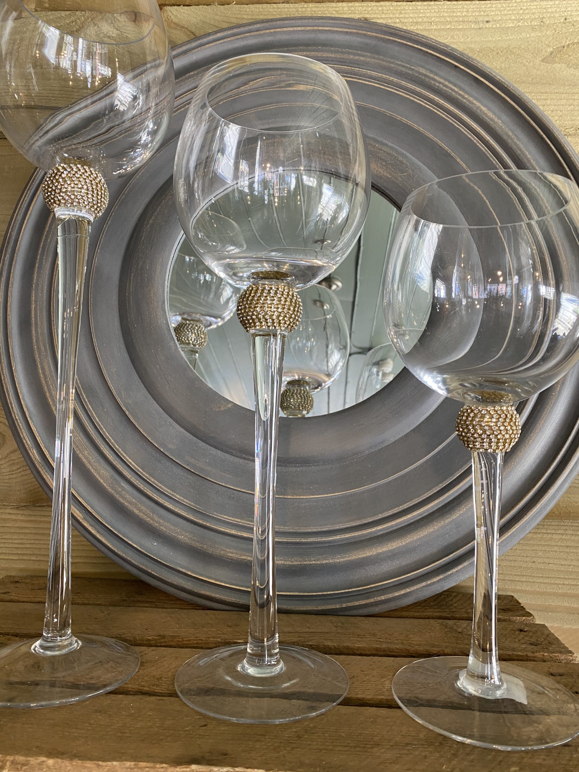 Wine Glass Candle Holders
